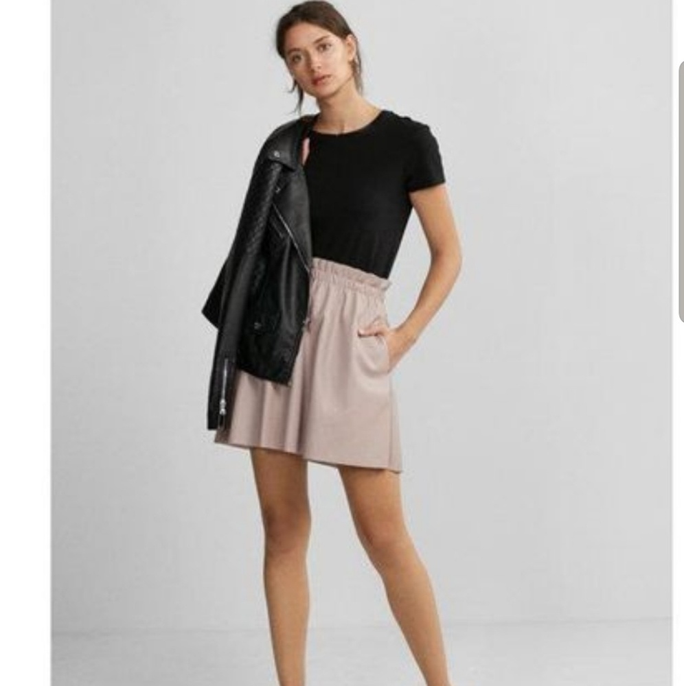 * Edgy High Waisted Pink Minus The Leather Mini